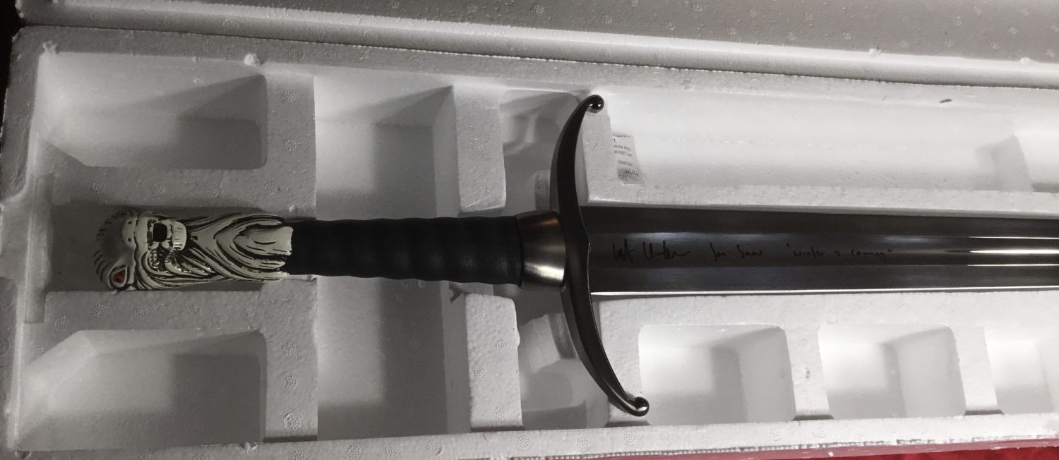 Last One!!!~OFFICIALLY LICENSED GAME OF THRONES~ LONGCLAW SWORD OF JON SNOW~SIGNED & INSCRIBED BY KIT HARINGTON~JSA WPP COA - Image 4