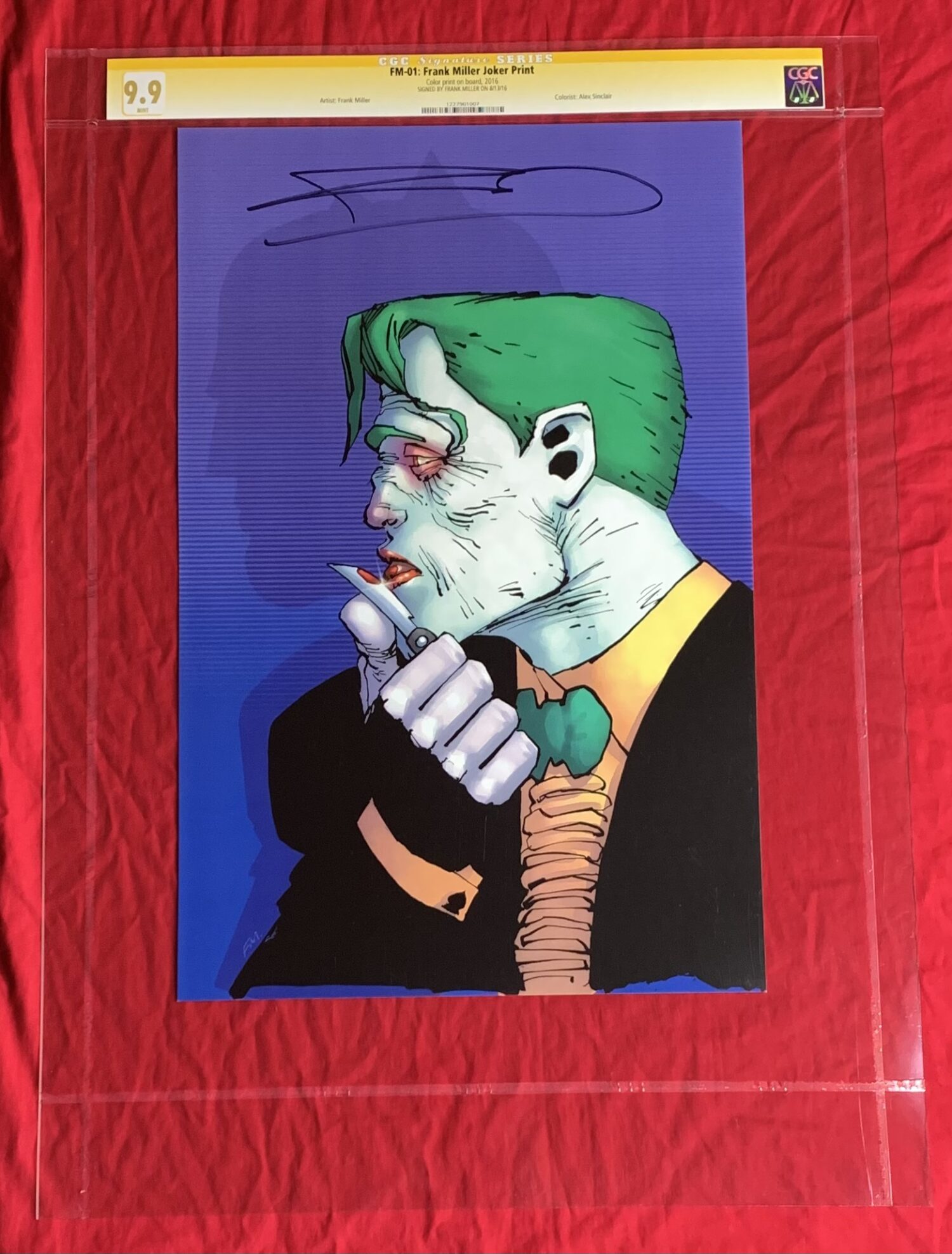 CGC Signature Series 9.9~The Joker~Limited Edition Art Print~SIGNED by Frank Miller - Image 5
