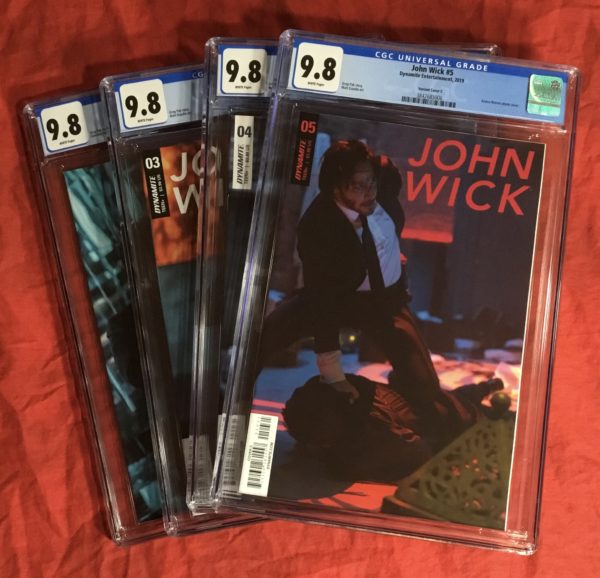 CGC 9.8~JOHN WICK #2 #3 #4 #5~KEANU REEVES PHOTO COVER VARIANT SET~
