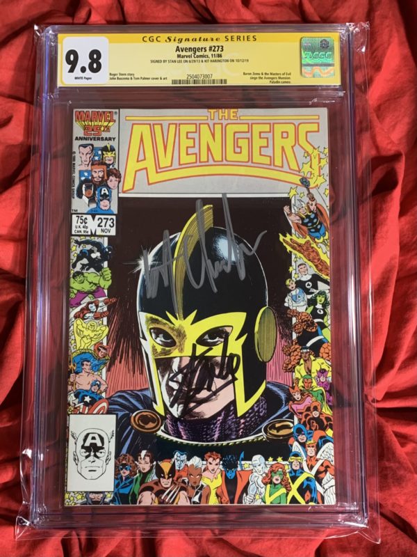 CGC SS 9.8~AVENGERS #273~BLACK KNIGHT / ETERNALS~SIGNED BY STAN LEE (ONLY COPY SIGNED IN HIS LIFETIME FOR CGC) & KIT HARINGTON