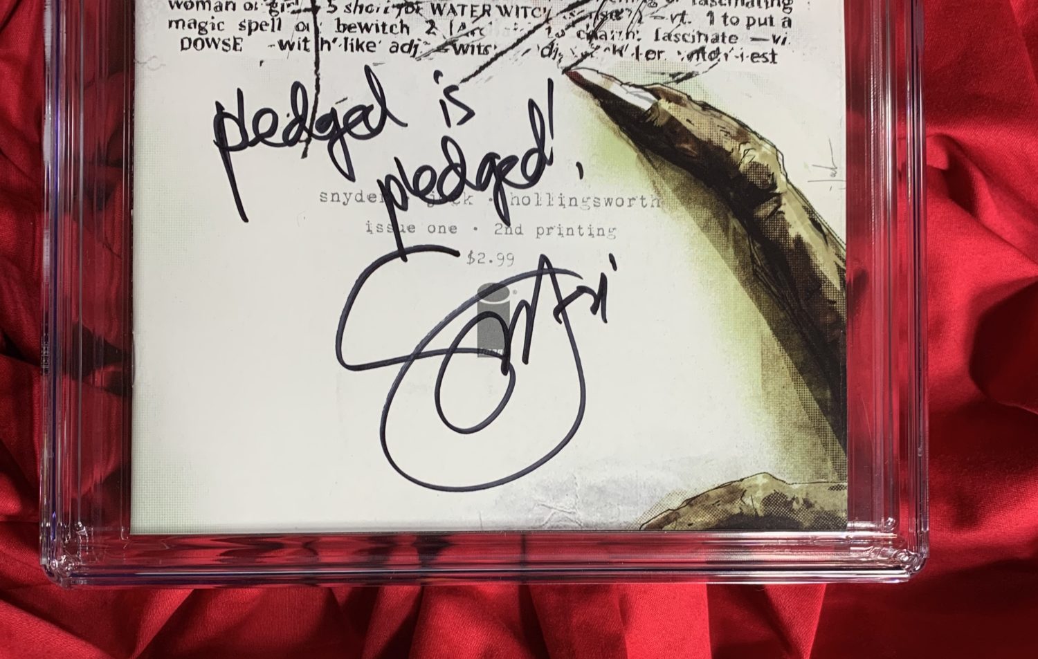 CGC SS WYTCHES #1 (2nd PRINT VARIANT)~Signed by Scott Snyder with “Pledged is Pledged” inscription~ - Image 4