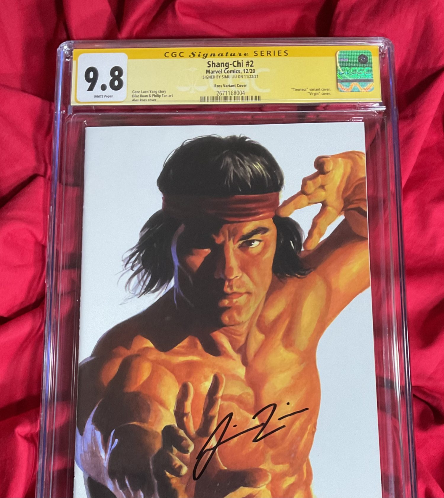IN STOCK~CGC SS 9.8~SHANG-CHI #2~ALEX ROSS TIMELESS VIRGIN VARIANT~SIGNED BY SIMU LIU - Image 3