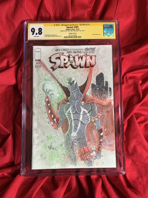 CGC SS 9.8~Spawn #301~Original Full Figure Painted Art by Ben Templesmith