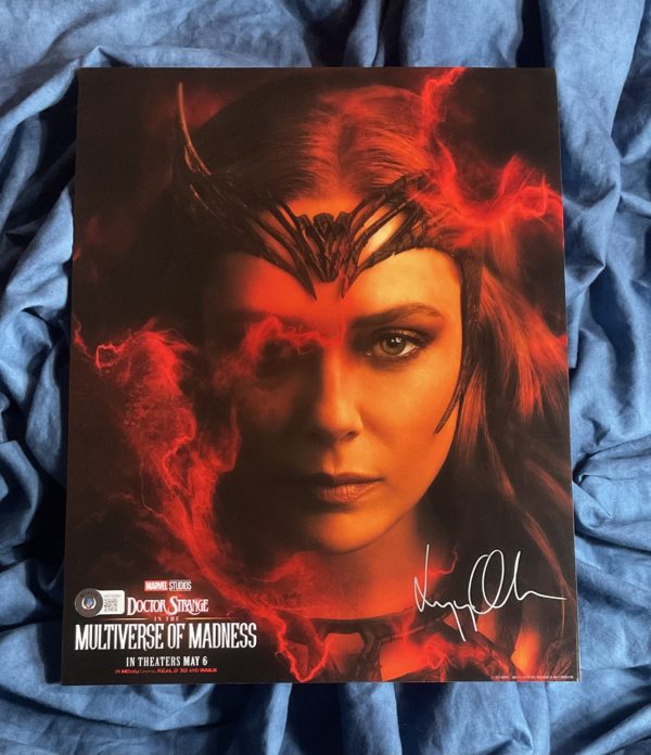 IN STOCK~11x14 Scarlet Witch Multiverse of Madness Print~SIGNED by Elizabeth Olsen~Beckett COA and return USA shipping included