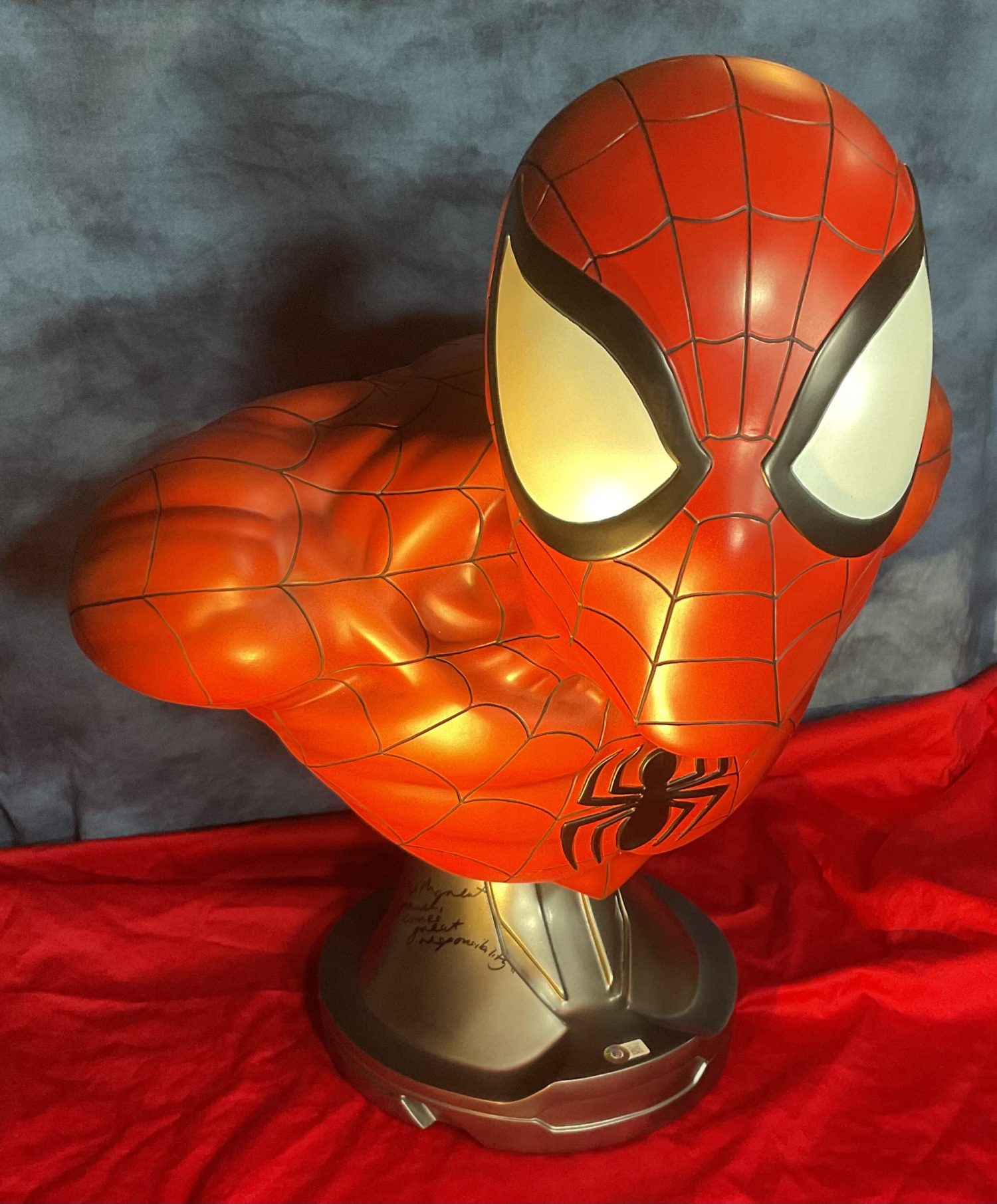 ONLY ONE!~~The Amazing Spider-Man Sideshow Life-Size Bust~Signed by Andrew Garfield with “Spider-Man” character name inscription and “With Great Power Comes Great Responsibility” quote.  With Beckett Witnessed COA - Image 12