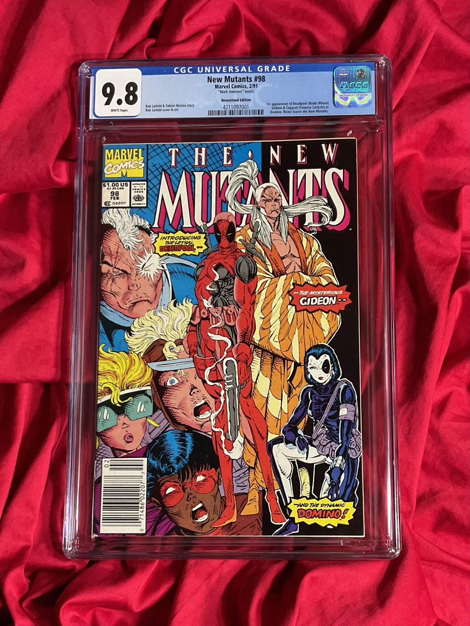 CGC 9.8~New Mutants #98~First appearance of Deadpool~ Newsstand and Mark Jewelers Insert variant~EXTREMELY tough to find in 9.8! - Image 9