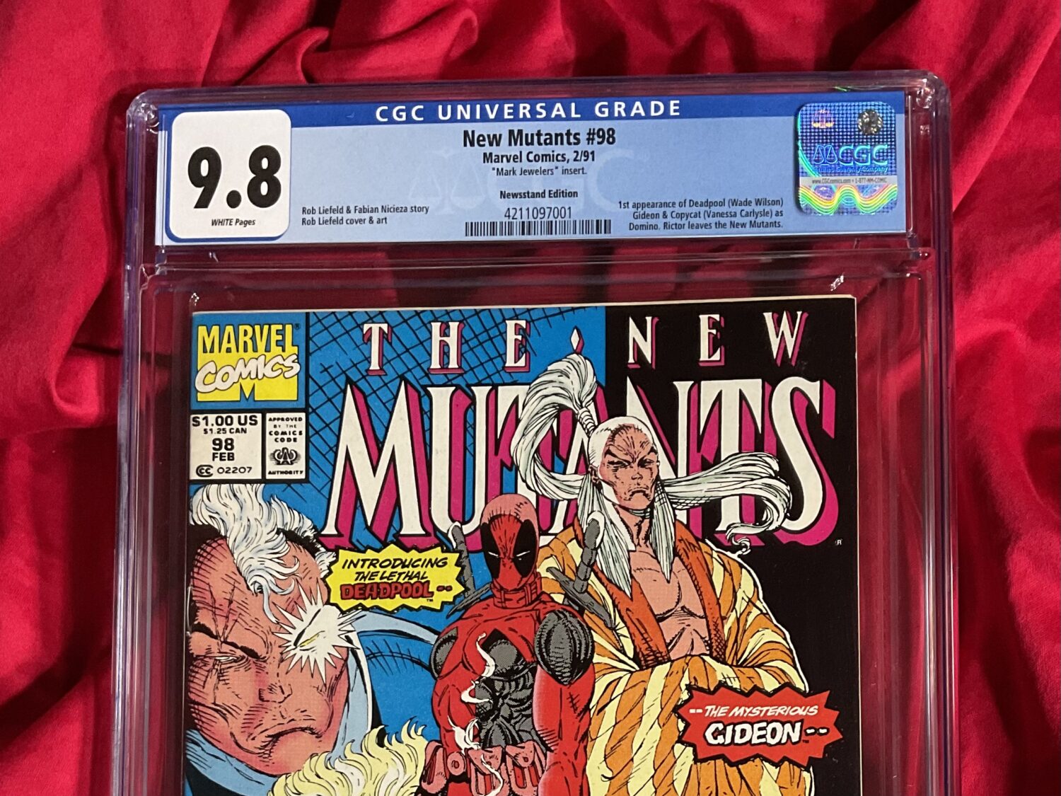 CGC 9.8~New Mutants #98~First appearance of Deadpool~ Newsstand and Mark Jewelers Insert variant~EXTREMELY tough to find in 9.8! - Image 11