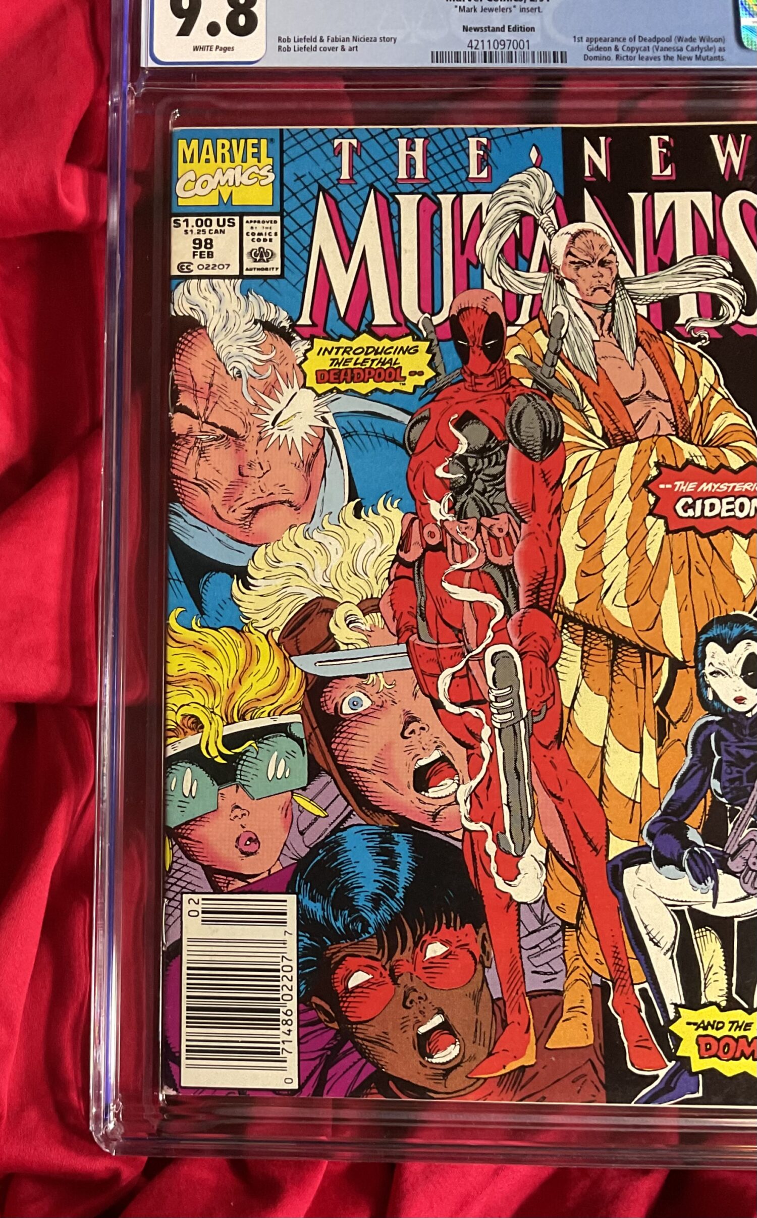 CGC 9.8~New Mutants #98~First appearance of Deadpool~ Newsstand and Mark Jewelers Insert variant~EXTREMELY tough to find in 9.8! - Image 7