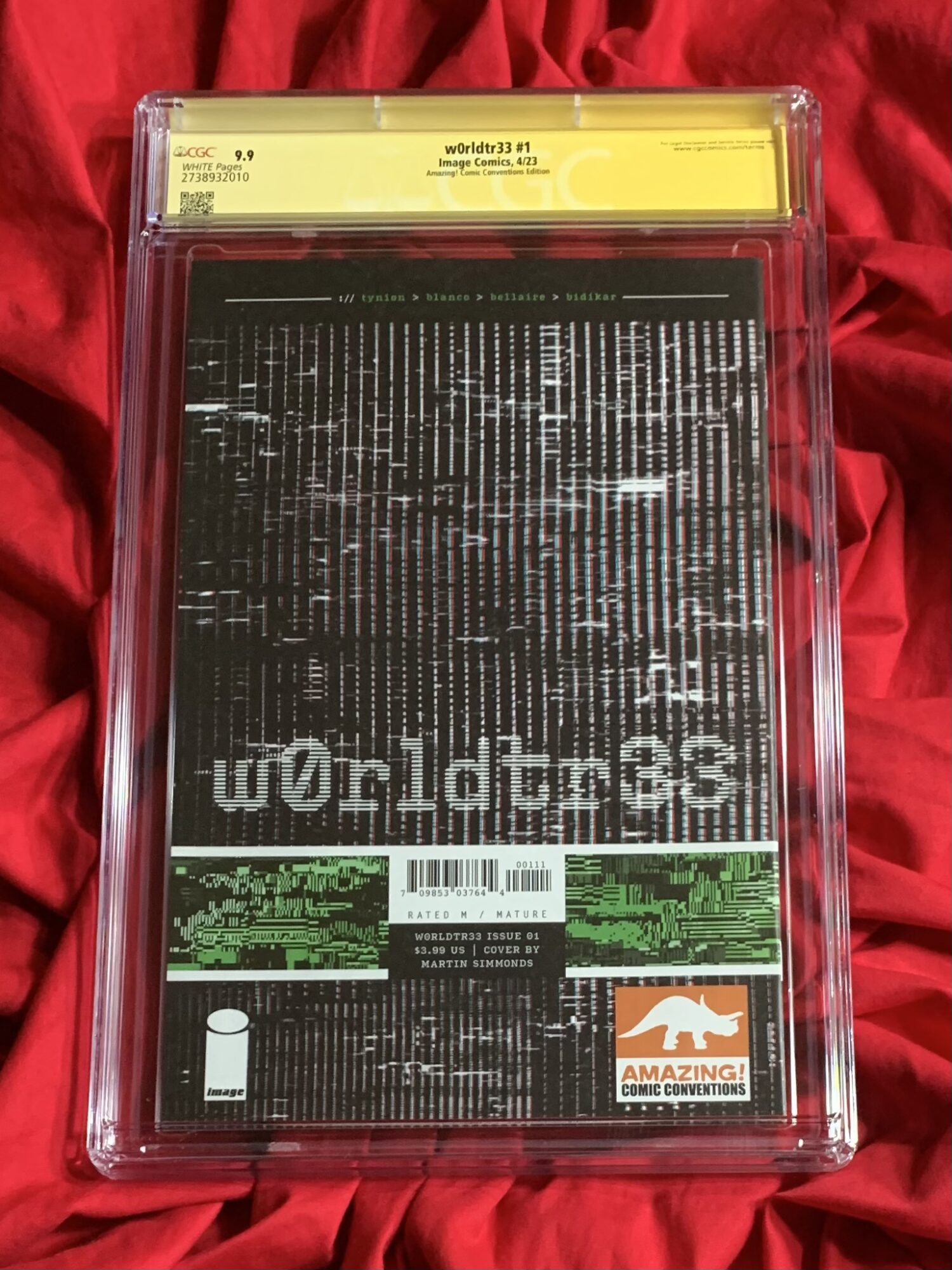 CGC Signature Series 9.9~W0RLDTR33 #1~’23 Las Vegas Virgin Variant (Limited to 333 copies)~Signed by James Tynion IV & Martin Simmonds & Fernando Blanco - Image 6